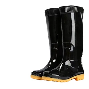 Labor Protection Safety Shoes High Sleeve PVC Rain Boots Anti-Slip Comfortable Waterproof Work Shoes Four Seasons