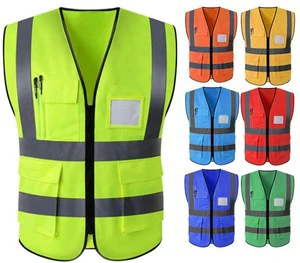 High Visibility Construction Site Reflective Safety Vest Road Security Safety Vest Emergency Equipment