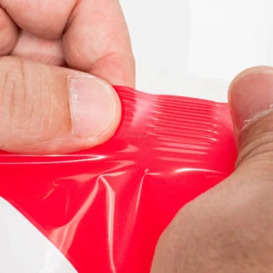 Safety Warning Tape Red Color 60cmx10m High Traction Waterproof EVPEC Self Adhesive Tape