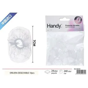 Disposable Clear ABS Earmuffs 10-Piece Protective Noise Reduction Foldable Hearing Protection Hygiene Product 8445542400390