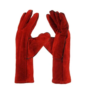 Heat and Cut Resistant Welding Leather Gloves Protective Loose Work Glove
