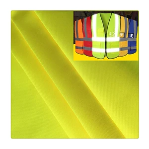 120gsm Neon Yellow Polyester Fluorescent Fabric High Visibility Safety Vest Fabric for Traffic Uniform