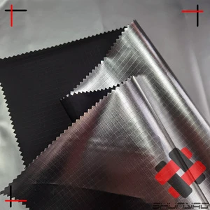 Polyester Ripstop Blackout Reflective Silver Foil Coated Fabric for Photographic Equipment