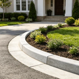 Garden Project Concrete Side Stone Imitation Granite Curbstone for Path Road Border Use