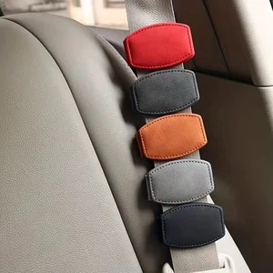 Adjustable Suede Magnetic Safety Belt Clip Car Seat Belt Limiter Fixator for Children and Pregnant Women Interior Accessories