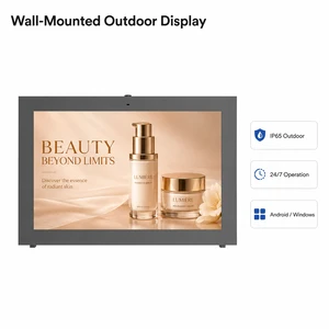 Factory Direct Tempered Glass Waterproof LCD Advertising Display For Parking Lot Digital Signage Solution