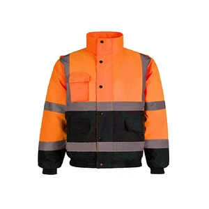Hot Selling High Reflective Fluorescent Rainproof and Windproof Work Suit with Zipper Closure Reflective Safety Clothing Jacket