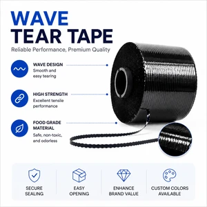 BOPP Wave Tear Tape Roll For Tobacco Packaging Easy Open Pull Tape With Strong Adhesive Performance