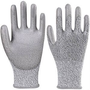 HPPE Anti-Cut Anti-Slip Protective PU Coating Anti Cut Gloves Resistant Safety Work Gloves