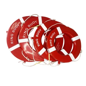 WaterFun SOLAS Approved Red Ring Buoy PVC Reflective Safety Buoy with Lighted for Water Rescue 20