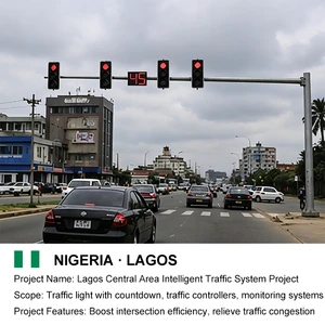 LED Traffic Signal Light Traffic Light System Road Intersection Municipal Project Controller Countdown Timer Traffic Light