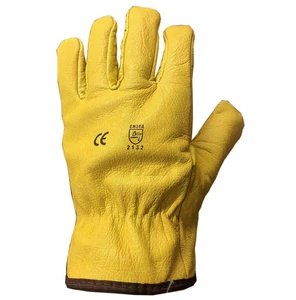 Smooth Durable And Protective AB Grade Soft Safety Welding Cow Leather Work Gloves Men