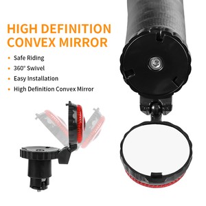 360 Rotatable Bar End Bicycle Mirrors Wide Angle Convex Bike Mirrors Handlebar Rearview Mirror