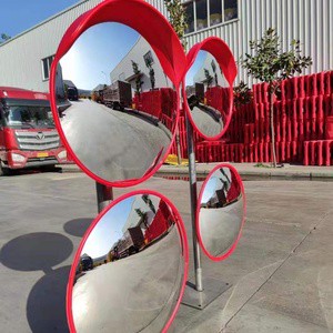 Convex Traffic Mirror for Driveway, Warehouse and Garage Safety or Store and Office Security, with Adjustable Wall Fixing