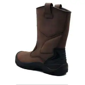 High-top Cold-proof Embossed Men's Labor Protection Safety Shoes Anti-smash Anti-puncture Thickened Warm