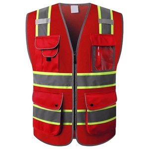 High Visibility Safety Vest Durable Reflective Workwear Vest For Construction Workers Traffic Safety And Security Teams
