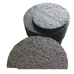 The Diameter of 22 X2cm Natural Black Olcanic Lava Stone Rock Slab Driveway Round Paving Stone Design for Sale