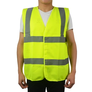 Premium Durable Polyester Fabric High Visibility Reflective Breathable Unisex Safety Vest Waterproof Roadway Safety Customizable
