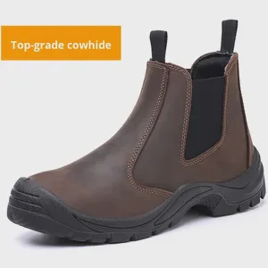 Labor Protection Safety Boots Unisex Welders Safety Shoes Steel Toe Anti-Smash Industrial Work Boots High Cut Leather