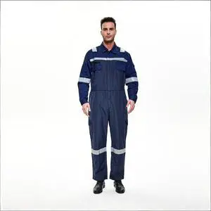 Hi-Vis Reflective Safety Coverall | Heavy Duty Work Uniform For Construction Mechanic Warehouse
