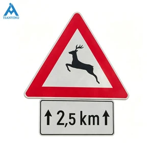 Custom Thickness Outdoor Traffic Sign Board Rectangle Triangle Shape Rust Free Second Grade Reflective Film Aluminum Arrow Sign