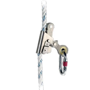 Delta Plus AN065 High Safety Factor Stainless Steel/Galvanized Steel Fixed Anchor Sliding Guided Rope Grabber Fall Protection