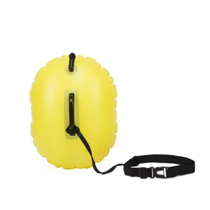 Premium Quality Portable 500D PVC Adjustable Tow Float Open Water Swim Safety Buoy For Triathlon & Open Water