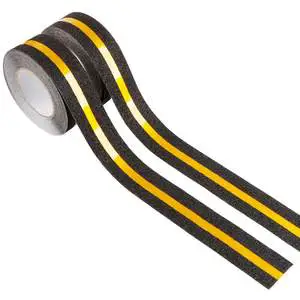 High Adhesive 3meter PVC Black Anti Slip Reflective Tape Sticker For Floor Anti-Slip Road Reflective Warning