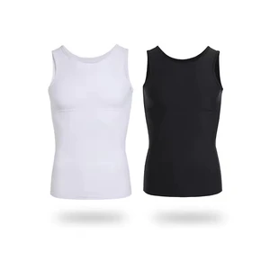 New Style Plus-size Compression Nylon Tank Tops Men Seamless Slimming Undershirt Shapewear for Tummy Control Body Shaper Vest