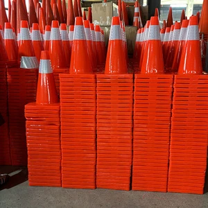 Collapsible Traffic Safety Cones Orange Coneswith Reflective Collarfor Driving Practice and Parking Lot