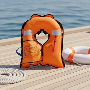 Vehicle Lightweight Safety Automatic Inflatable Life Jacket Adults Fishing Portable Vest Buoyancy 150N TPU Material <5s CE