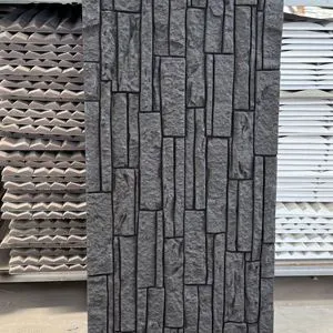 Modern Design Pu Polyurethane Exterior External Faux Stone Wall Panels Outdoor Pu Artificial Stone