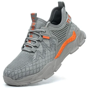 Lightweight Breathable Fly Knit Labor protection Shoes Anti-Smash Anti-Puncture Anti-Slip Electrical Insulated Safety Work Shoes