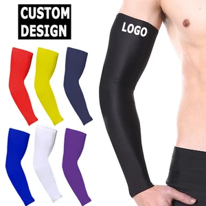 Quick Dry Solid Blank Traditional Protection Breathable Sports Basketball Football Running Protective Baseball Arm Sleeves