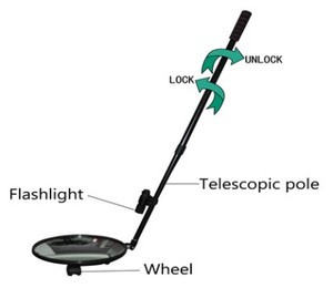 Inspection Convex Mirror Under Vehicle Inspection Mirror Security Under Car Checking Mirror with LED Light