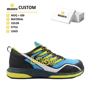 Anti-slip Oil Acid Resistance Eva Rubber Sole Metal Free Puncture-proof Composite Toe Men's Safety Shoes Work
