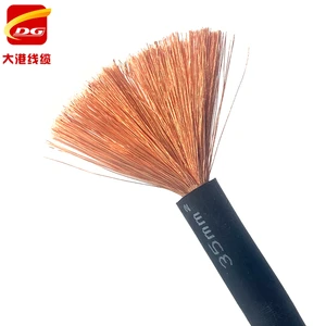 Wholesale Flexible Rubber Welding Wires 10 16 25 35 50 70 95 120 150Mm2 Copper Electric 1/0 2/0 4/0 Power Welding Cable