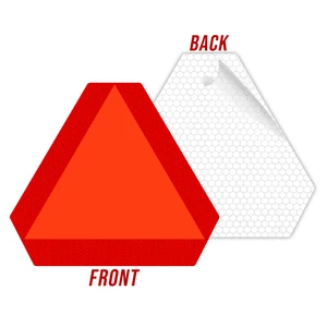 RTS Hot Selling Small Slow Moving Safety Triangle Diamond Grade Prismatic Reflective Fifth Grade 8x7 Caution Traffic Sign