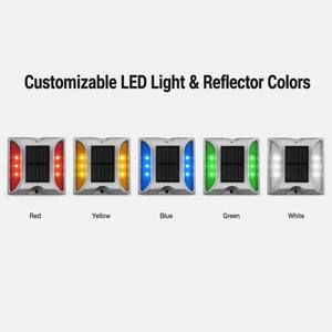 IP68 Solar-Powered Aluminum LED Traffic Light Ground Mount Reflective Steady/Flashing Lights for Airports Urban Roads Highways