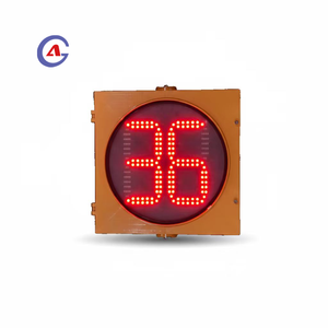 400mm High Lumen Red Green Yellow Solar Traffic Countdown Timer Signal Dot Matrix Display Long Distance Visibility Smart Road