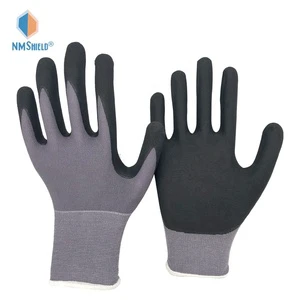 NMSHIELD Security Labor Custom Nitrile Gloves Construction General Purpose Work Gloves Safety Protective Gloves
