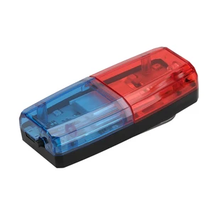 Rechargeable LED Clip-On Shoulder Device Traffic Warning Light IP68 Waterproof Red Blue Strobe Flashing Made Durable Plastic