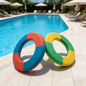 Swimming Pool lifebuoy Solid Foam Swimming Professional Adult Children's High Buoyancy EVA lifebuoy Large Medium and Small