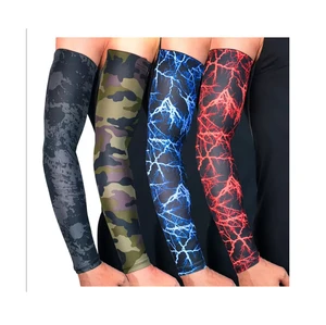 Wholesale Outdoor Bike Cycling Basketball Sports Sunscreen Sun Uv-proof Elastic Non-slip Elbow Protective Arm Compression Sleeve