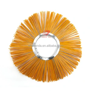 Zhenda Replacement Gutter Broom PET Material Wide Side Sweeper Brush For Sweeping Road Convoluted Road Sweeper Wafer Brushes