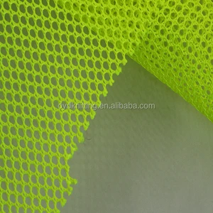 100% Polyester Neon Orange/Yellow Color Reflective Fluorescent Mesh Fabric for Safety Vest