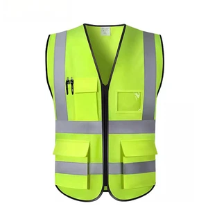 OEM ODM Hi Visibility Vest Construction Reflective Work Jacket Hi Vis t Shirt Reflect Fluorescent Safety Reflectors Vest
