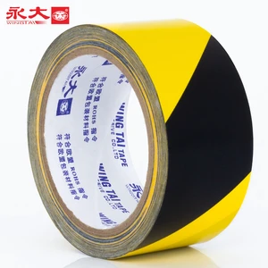 PVC Acrylic Adhesive Waterproof Yellow and Black Eco-Friendly Warning Tape 48mm*22.9m Safety Alert Floor Marker Sticker