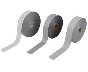 High Visibility clear Strip Sew on Clothes Polyester Reflective Fabrics, 2925 Grey Reflective Tape for Clothing