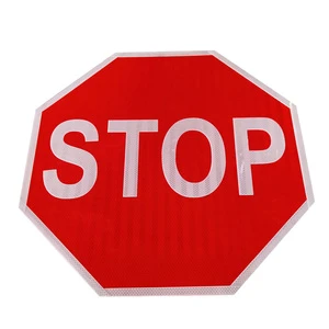 12 X 12 Inch Pedestrian Temporary Warning Custom Aluminum Metal Sign Retro Reflective Stop Sign Slow Road Traffic Safety Signs